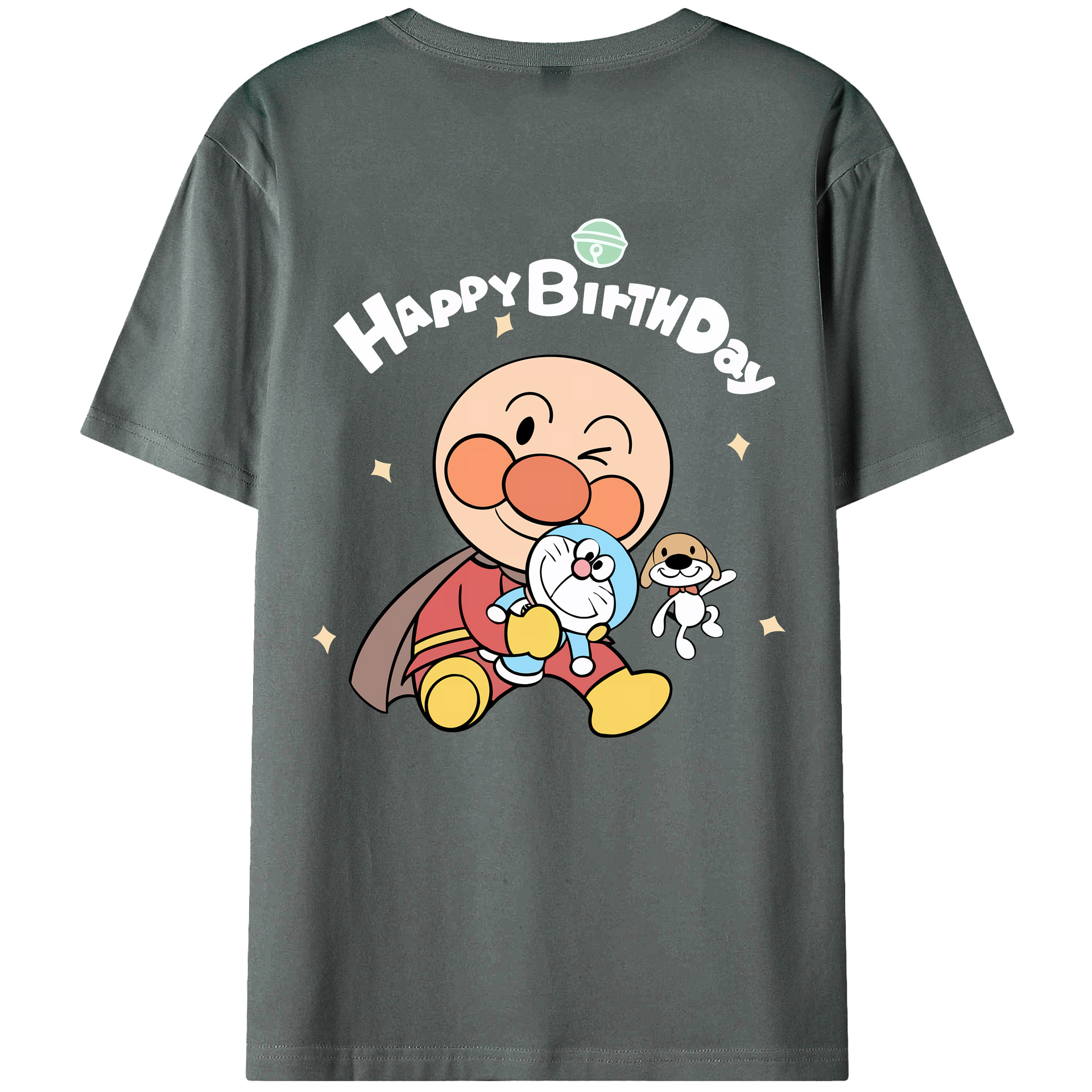 （画像用） アンパンマン Anpanman 綿100％ メンズ半袖Tシャツ（バックプリント） 通気性